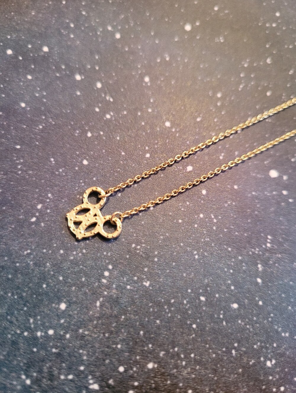 Gold-tone Mickey Mouse Pretzel Pendant Necklace